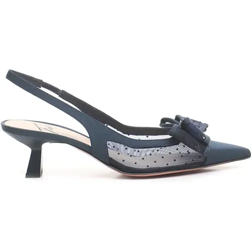 Blaue Mesh Slingback Sandalen , Damen, Größe: 36 EU - Roberto Festa - Modalova