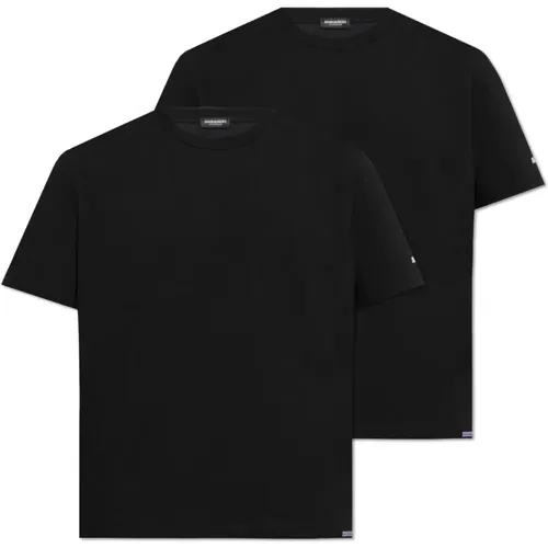 T-Shirt Zwei-Pack , Herren, Größe: M - Dsquared2 - Modalova