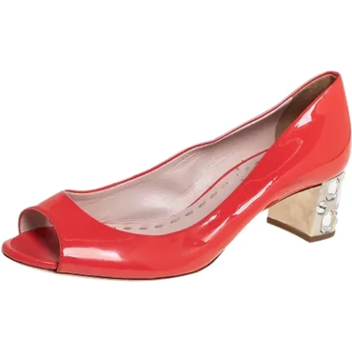 Pre-owned Pumps, female, , Size: 8 1/2 US Pre-owned Leather heels - Miu Miu Pre-owned - Modalova