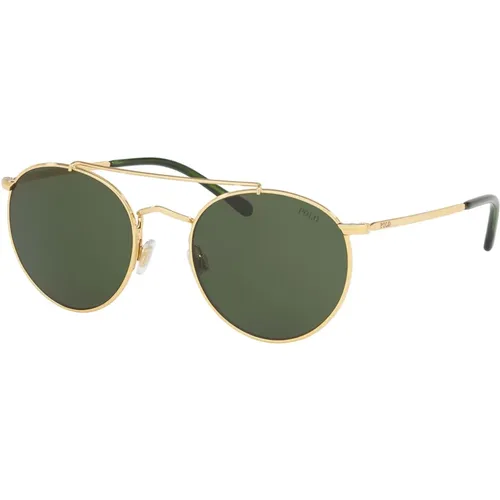 Sunglasses, male, , Size: 51 MM Gold/Green Sunglasses PH 3114 - Polo Ralph Lauren - Modalova