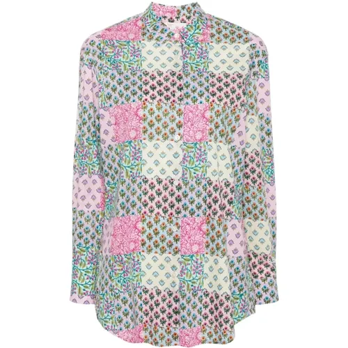 Floral Print Shirt with Classic Collar , female, Sizes: S, M - MC2 Saint Barth - Modalova