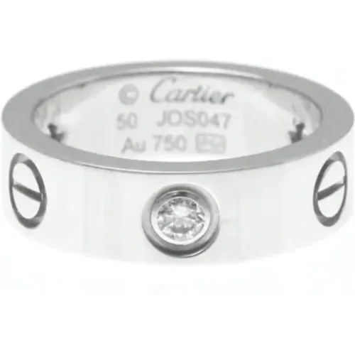 Pre-owned White Gold rings , male, Sizes: ONE SIZE - Cartier Vintage - Modalova