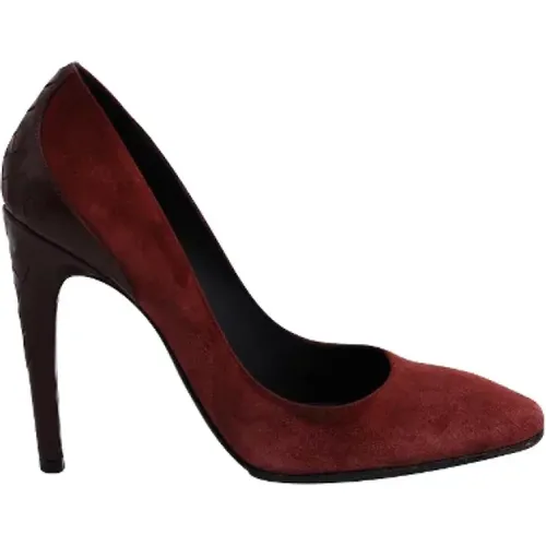 Luxurious Bordeaux Suede Heels , female, Sizes: 4 UK - Bottega Veneta Vintage - Modalova