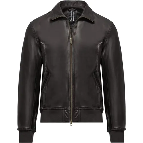 Chel Leather Jacket , male, Sizes: S, 3XL, M, XL - BomBoogie - Modalova