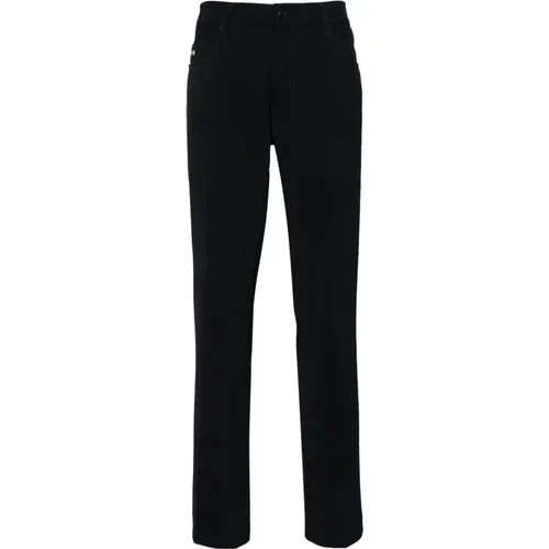 Blaue Jeans Regular Fit Gerippte Textur , Herren, Größe: W36 - Emporio Armani - Modalova