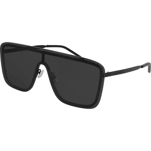 Schwarze/Dunkelgraue SL 364 Mask Sonnenbrille , unisex, Größe: ONE Size - Saint Laurent - Modalova