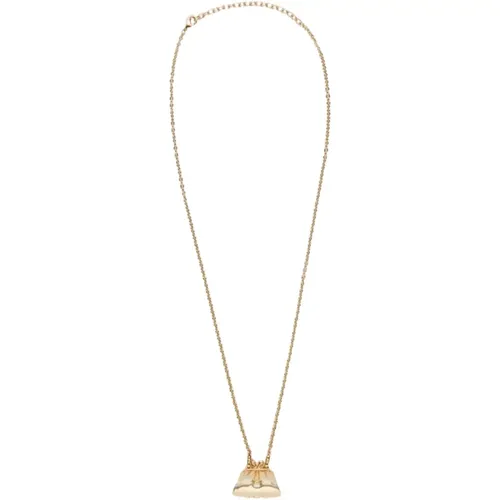 Necklaces, female, , Size: ONE SIZE Metal Necklace with Bag Pendant - Max Mara Weekend - Modalova