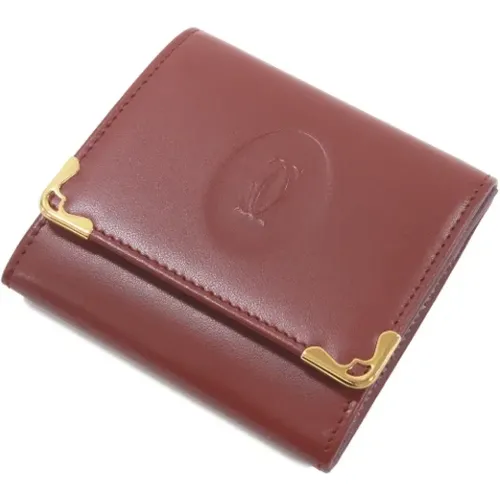 Pre-owned Wallets, female, , Size: ONE SIZE Pre-owned Leather wallets - Cartier Vintage - Modalova