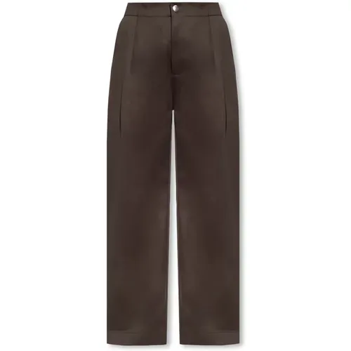 Cotton trousers , female, Sizes: XS - Burberry - Modalova