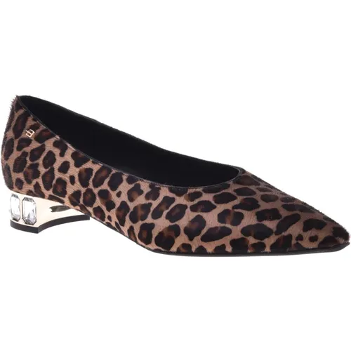 Court shoes in leopard-print pony skin , female, Sizes: 3 1/2 UK - Baldinini - Modalova