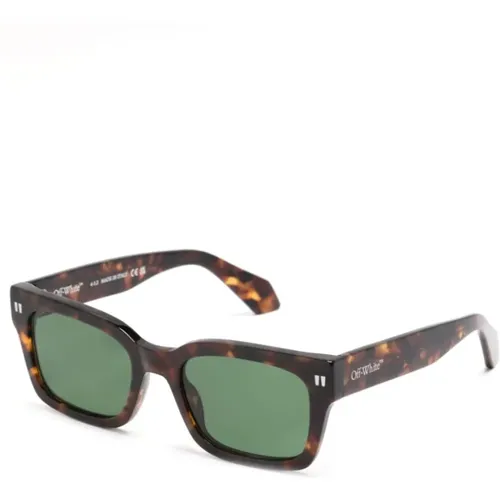 Braune Sonnenbrille mit Original-Etui,Sonnenbrille,Sunglasses,Sage Sonnenbrille,Schwarze Sonnenbrille mit Original-Etui - Off White - Modalova