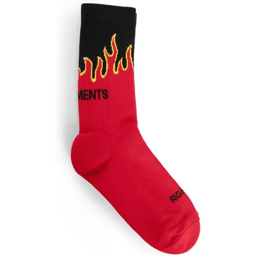 Flame Logo Ribbed Knit Socks - Vetements - Modalova