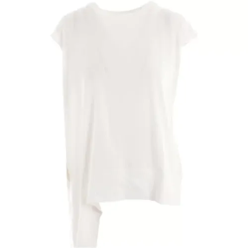 Asymmetric Cotton Jersey T-shirt , female, Sizes: M - Yohji Yamamoto - Modalova