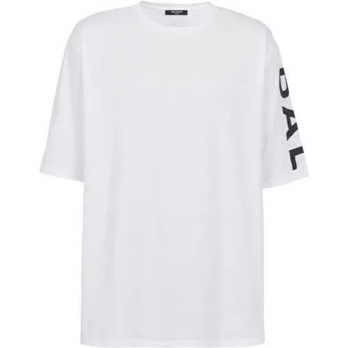 Oversized T-Shirt , Herren, Größe: XL - Balmain - Modalova