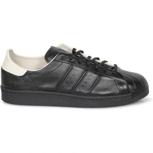 Schwarze Ledersneaker für Männer , Herren, Größe: 41 EU - Adidas - Modalova