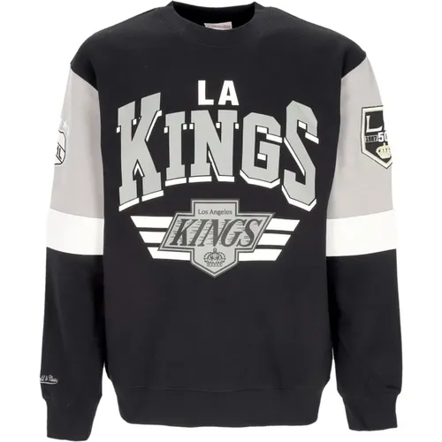 Sweatshirts, male, , Size: L Los Angeles Kings Crewneck Sweatshirt - Mitchell & Ness - Modalova