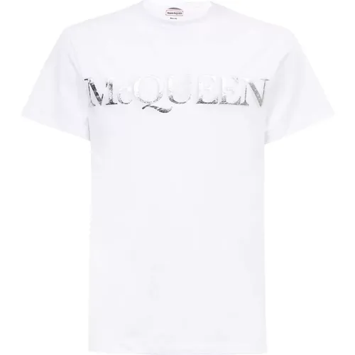 T-Shirt - Regular Fit - 100% Cotton , male, Sizes: L, XL - alexander mcqueen - Modalova