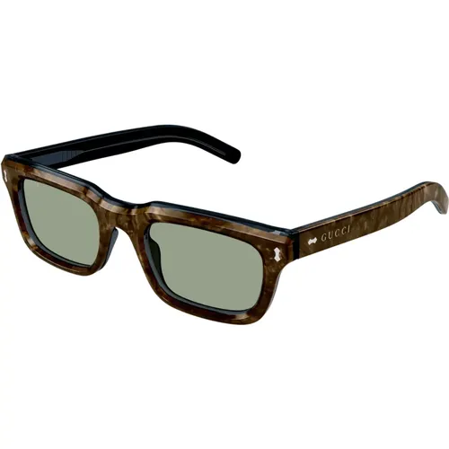 Blaue Sonnenbrille mit Original-Etui , Herren, Größe: 51 MM - Gucci - Modalova