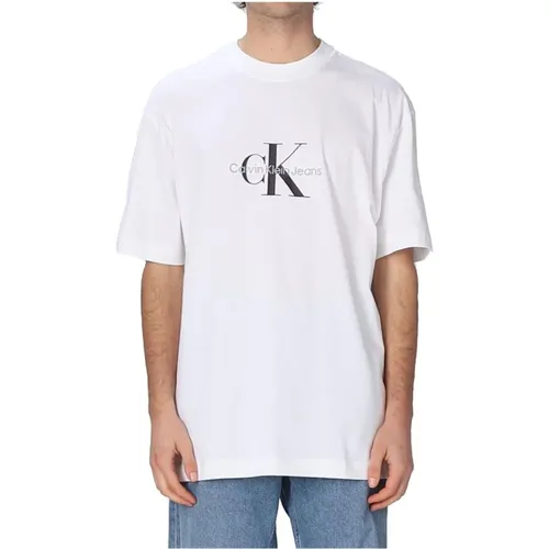 T-Shirts, male, , Size: XL Sophisticated Oversize Monologue T-shirt - Calvin Klein - Modalova