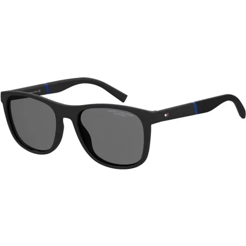 Matte Grey Polarized Sunglasses , unisex, Sizes: 54 MM - Tommy Hilfiger - Modalova