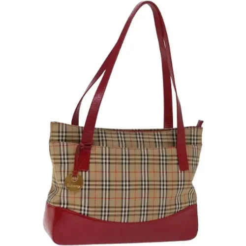 Pre-owned Tote Bags, female, , Size: ONE SIZE Pre-owned Canvas shoulder-bags - Burberry Vintage - Modalova