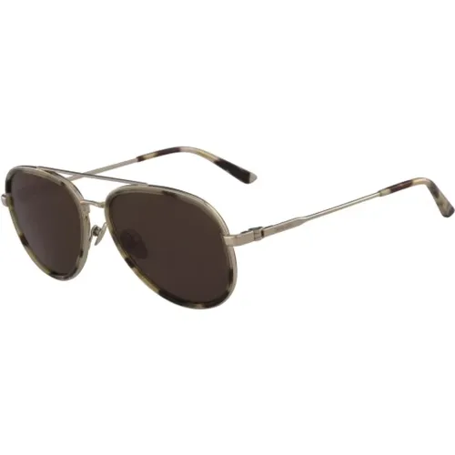 Ck18103S-244 Sonnenbrille Braun/Gold Havanna - Calvin Klein - Modalova