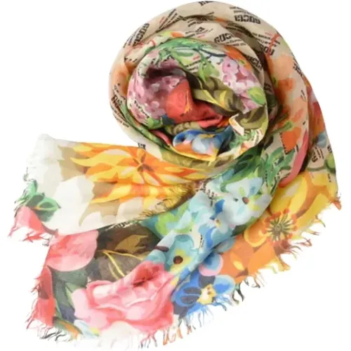 Pre-owned Scarves, female, , Size: ONE SIZE Pre-owned Silk scarves - Gucci Vintage - Modalova