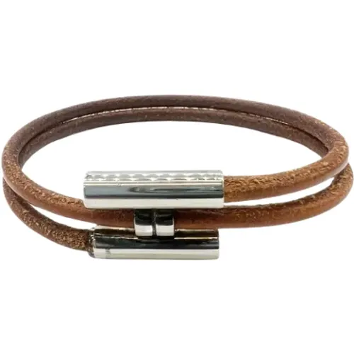 Pre-owned Leather bracelets , female, Sizes: ONE SIZE - Hermès Vintage - Modalova