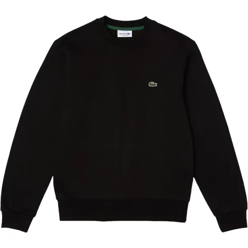 Schwarzer Herrenpullover mit geripptem Saum und Bündchen , Herren, Größe: 2XL - Lacoste - Modalova