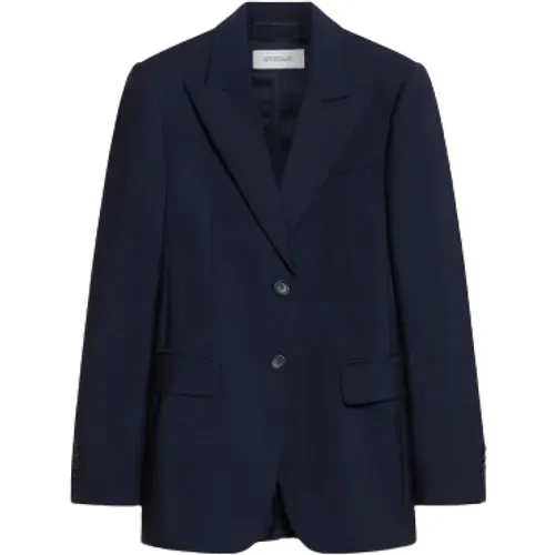 Blaue Wollblazer , Damen, Größe: S - SPORTMAX - Modalova