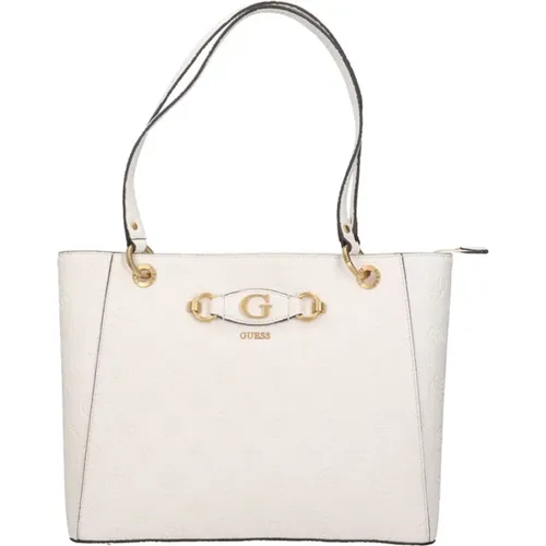 Weiße Einkaufstasche Tote Izzy Peony - Guess - Modalova