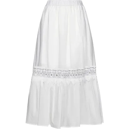 Cream Long Skirt , female, Sizes: S, M, XS - Kaos - Modalova