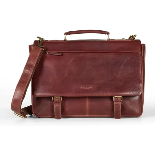 Laptop Bags & Cases, male, , Size: ONE SIZE Classic Leather Briefcase - Howard London - Modalova