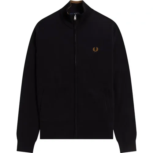 Schwarze Pullover - Stil/Modell Name , Herren, Größe: XL - Fred Perry - Modalova