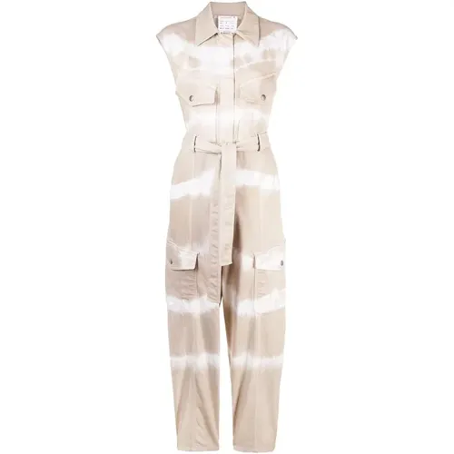 Cotton Button-Front Jumpsuit , female, Sizes: XS - Stella Mccartney - Modalova