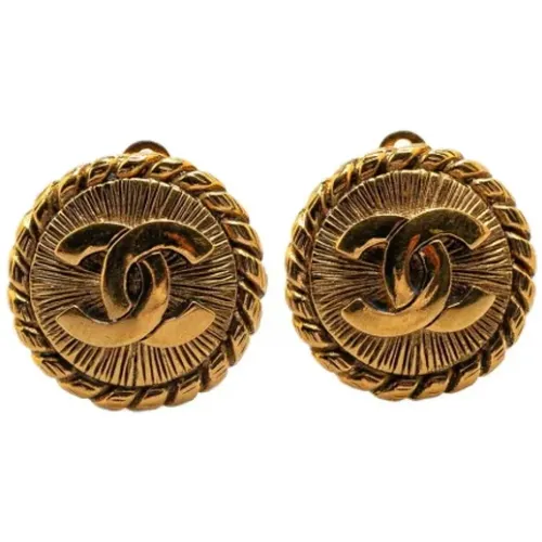 Pre-owned Jewellery, female, , Size: ONE SIZE Pre-owned Fabric earrings - Chanel Vintage - Modalova