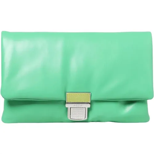 Clutches, female, , Size: ONE SIZE Foldover Clutch Bag - Msgm - Modalova