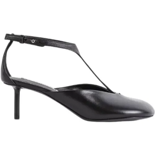 Leather Round-Toe Pumps , female, Sizes: 4 UK, 5 UK, 3 UK, 7 UK - Jil Sander - Modalova