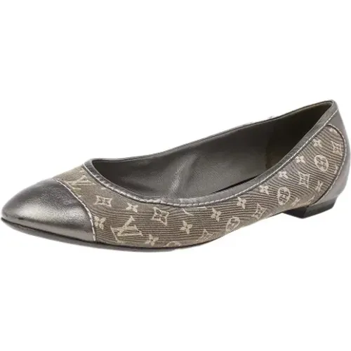 Pre-owned Flats, female, , Size: 7 1/2 US Pre-owned Canvas flats - Louis Vuitton Vintage - Modalova