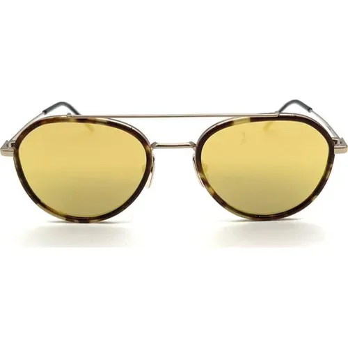 Thom , Classic Aviator Sunglasses in Tortoise , unisex, Sizes: S - Thom Browne - Modalova
