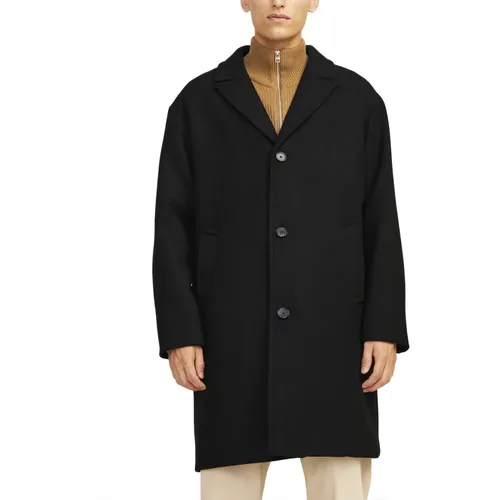 Eleganter Schwarzer Wollmantel - jack & jones - Modalova