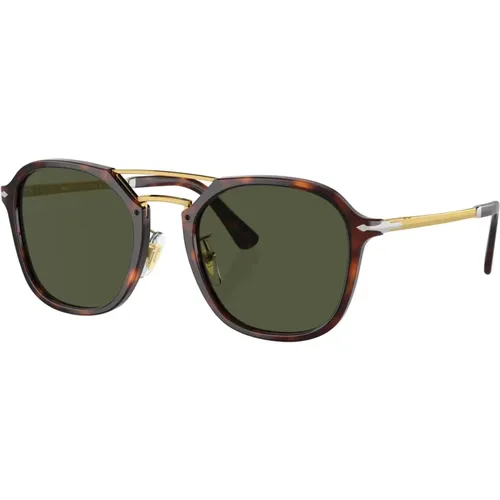 Sunglasses, unisex, , Size: 55 MM Havana/Green Sunglasses - Persol - Modalova