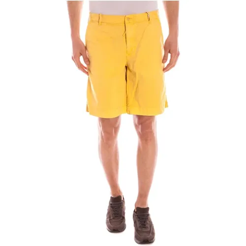 Gelbe Bermuda-Shorts mit Logo , Herren, Größe: W31 - Gant - Modalova