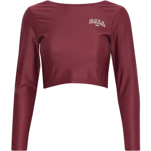 Sport Sweatshirt C. Mccurdy Bordeaux , Damen, Größe: XS - Ball - Modalova