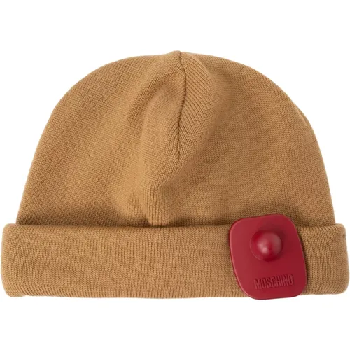 Beanies, male, , Size: ONE SIZE Woolen hat - Moschino - Modalova