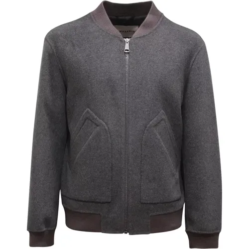 AMARÁNTO, Bomber Jackets, male, , Size: S Wool Cashmere Jacket Grey Model B6S0006 - Amaránto - Modalova