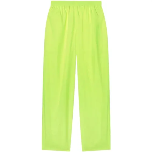 Wide Trousers, male, , Size: XS Fluorescent Technical Poplin Tracksuit Pants - Balenciaga - Modalova