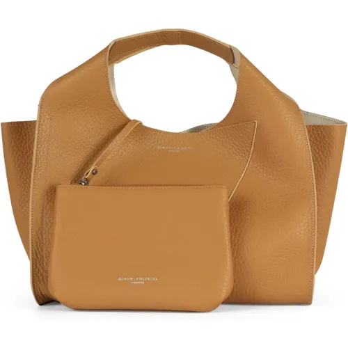 Hammered Leather Handbag Euforia , female, Sizes: ONE SIZE - Gianni Chiarini - Modalova