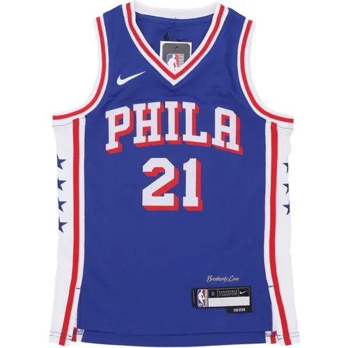 Embiid Icon Edition Basketball Tank Top , male, Sizes: L, XL - Nike - Modalova