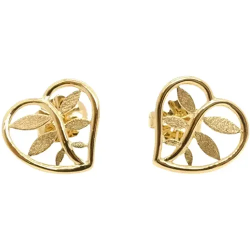 Pre-owned Jewellery, female, , Size: ONE SIZE Pre-owned Gold earrings - Tiffany & Co. Pre-owned - Modalova